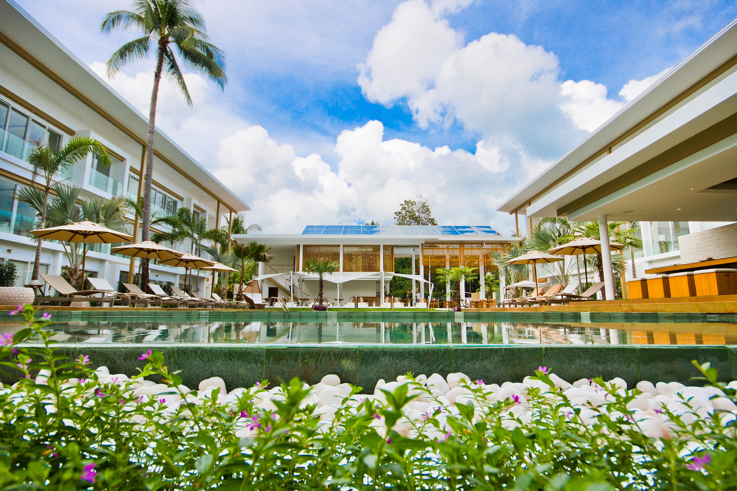 The resort and pool