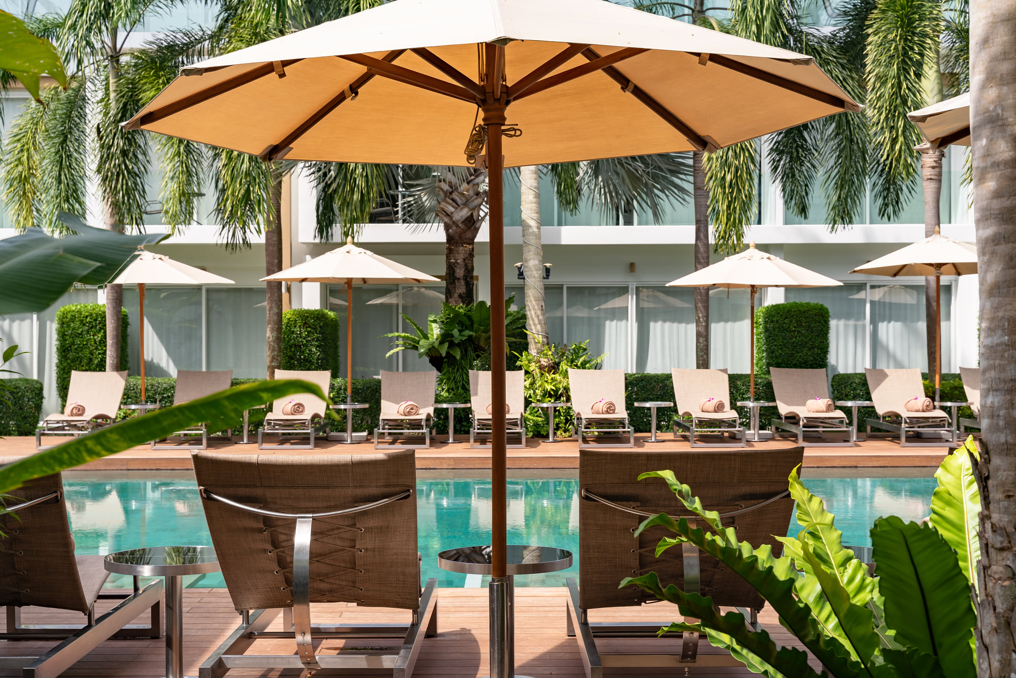 Umbrellas by the pool